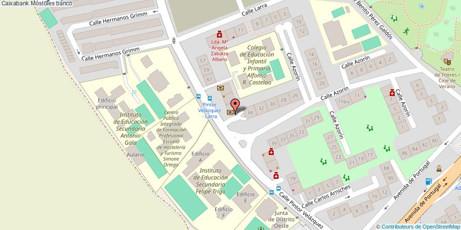 mapa Caixabank banco Móstoles