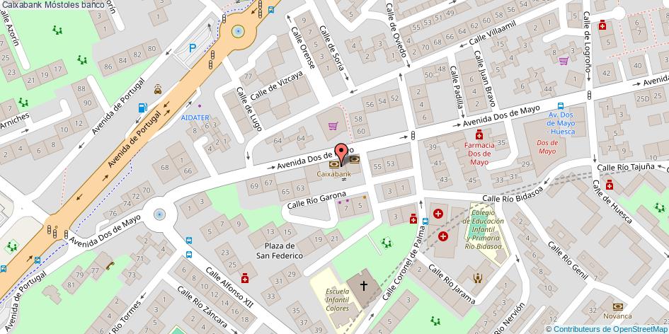mapa Caixabank banco Móstoles