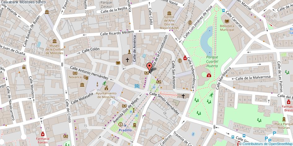 mapa Caixabank banco Móstoles