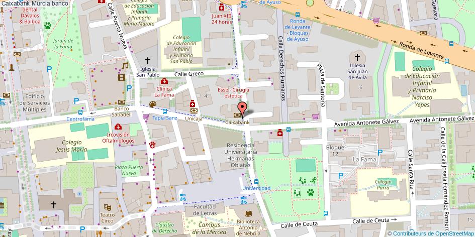 mapa Caixabank banco Murcia