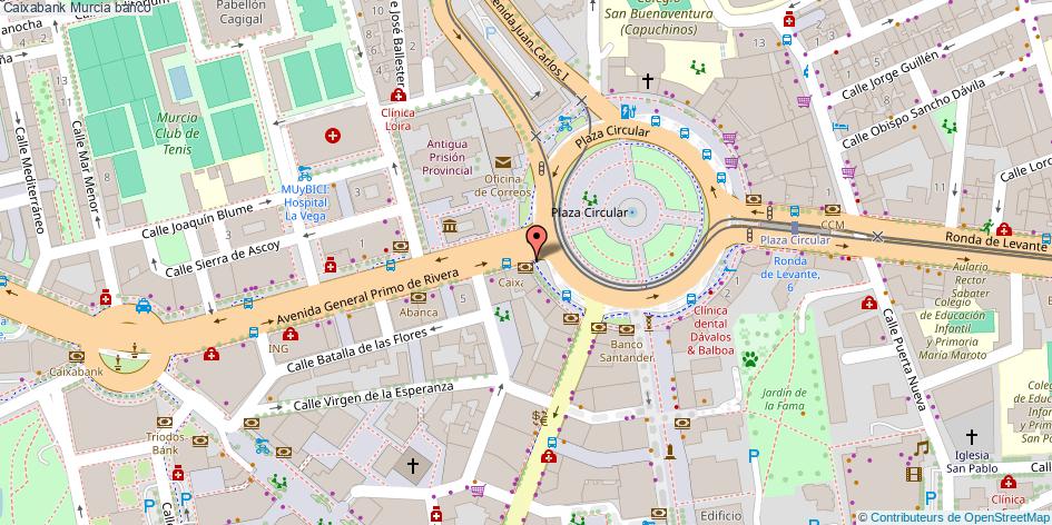mapa Caixabank banco Murcia