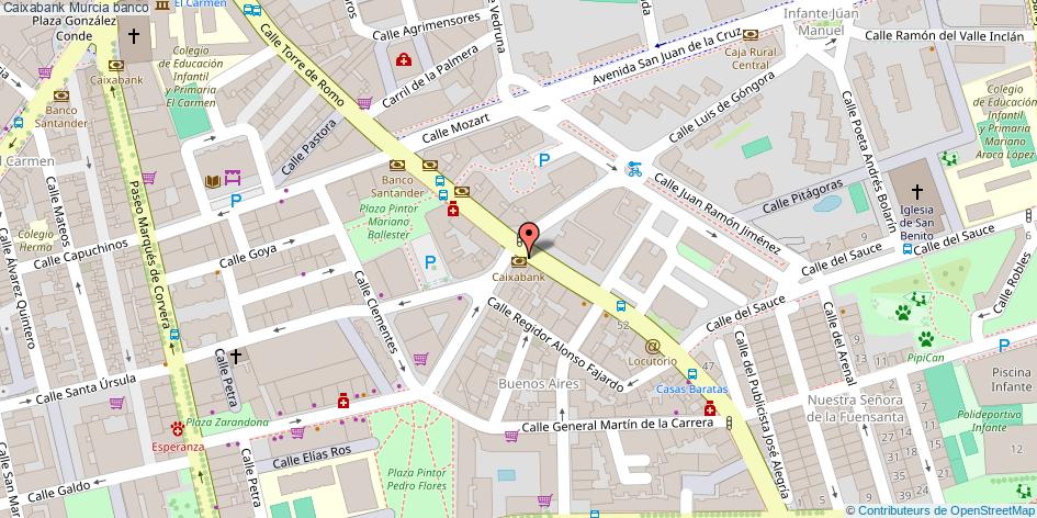 mapa Caixabank banco Murcia
