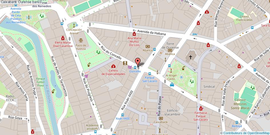 mapa Caixabank banco Ourense