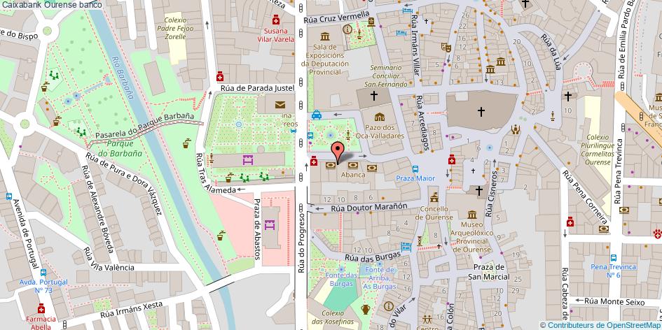 mapa Caixabank banco Ourense