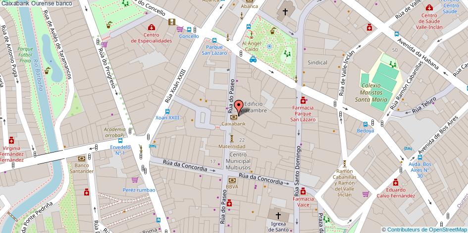 mapa Caixabank banco Ourense