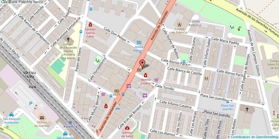 mapa Caixabank banco Palencia