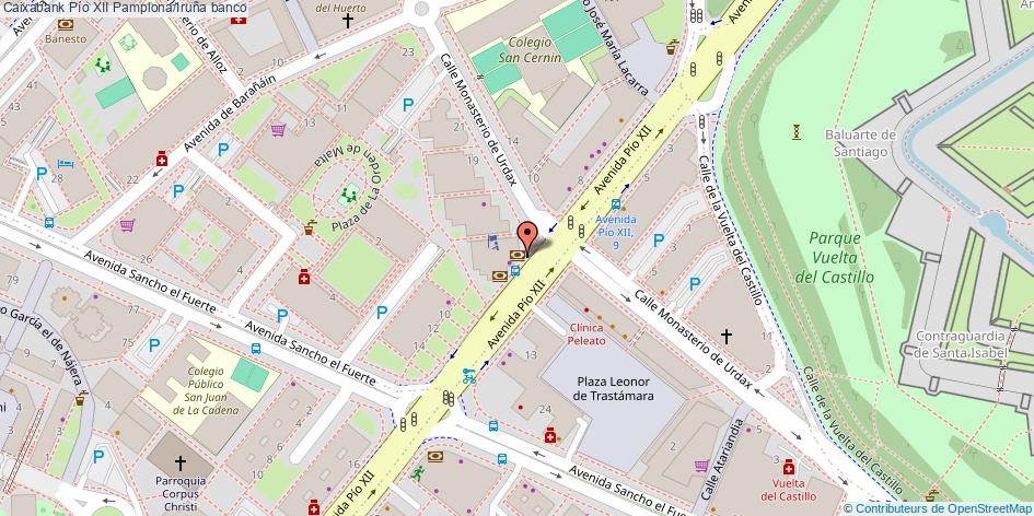 mapa Caixabank Pío XII banco Pamplona/Iruña