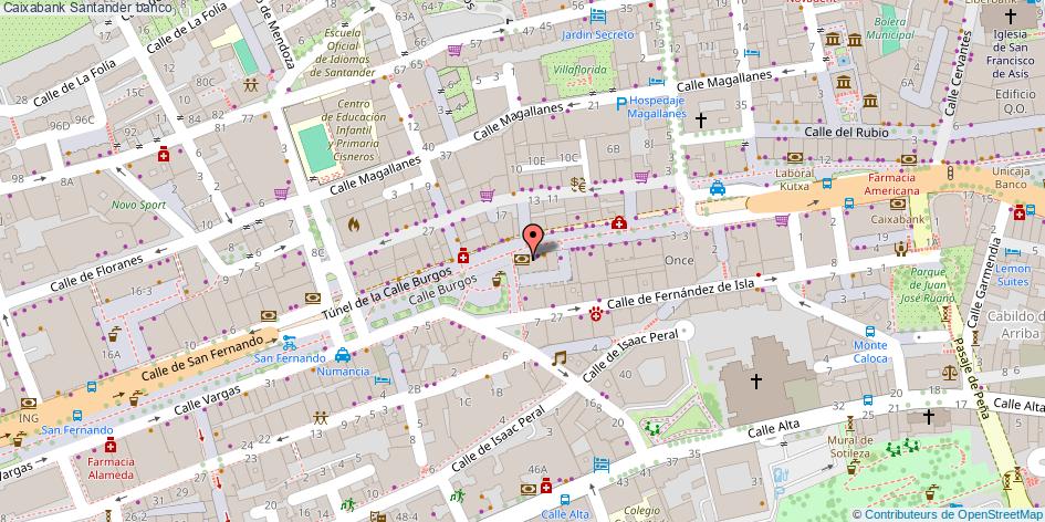 mapa Caixabank banco Santander