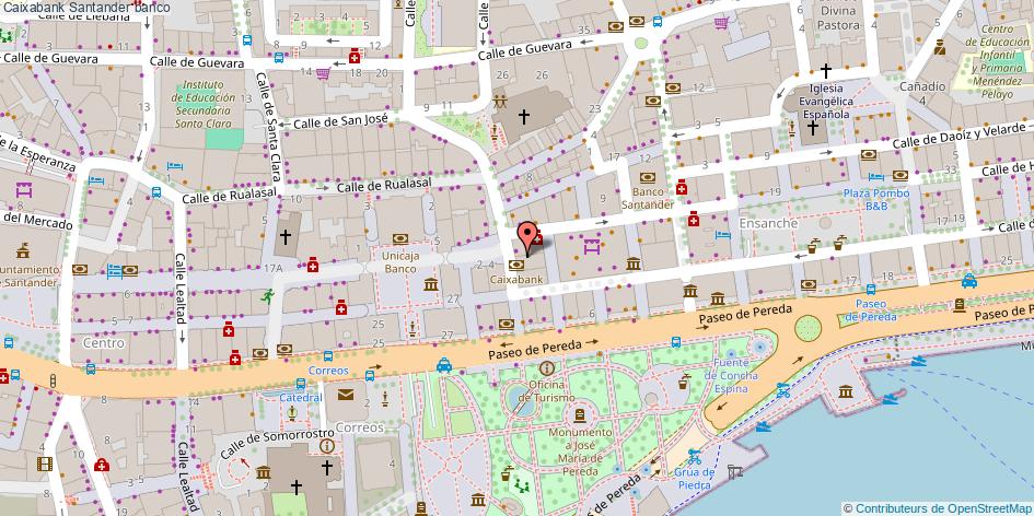 mapa Caixabank banco Santander