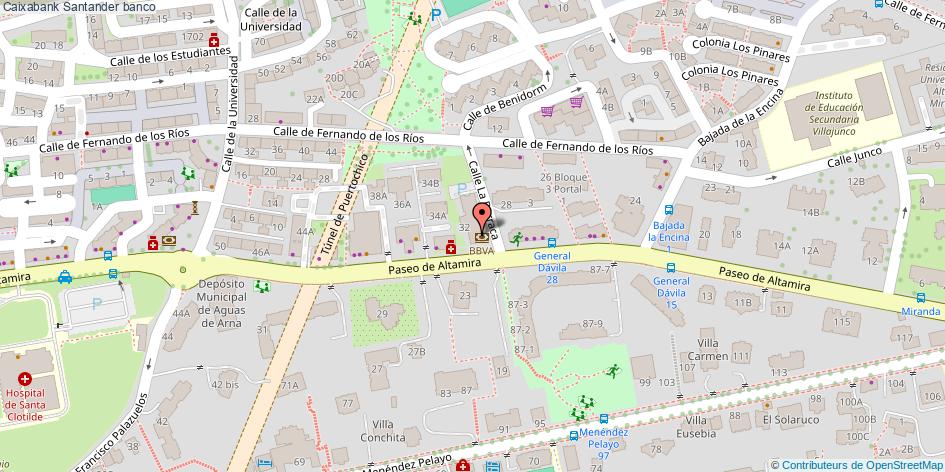 mapa Caixabank banco Santander