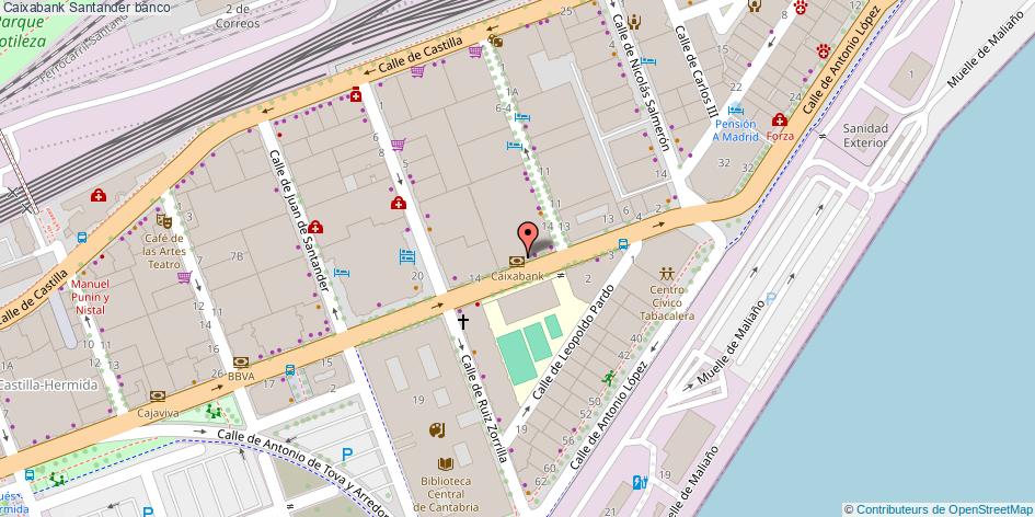 mapa Caixabank banco Santander