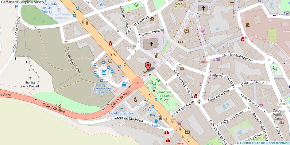 mapa Caixabank banco Segovia