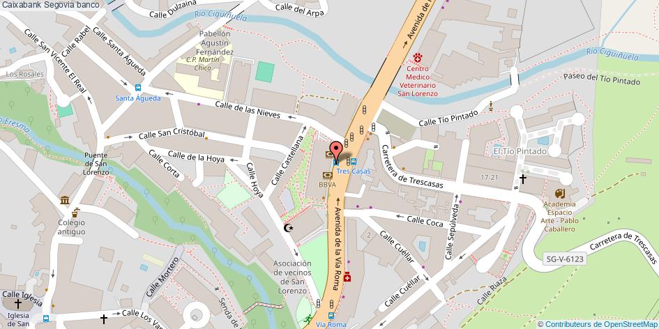 mapa Caixabank banco Segovia