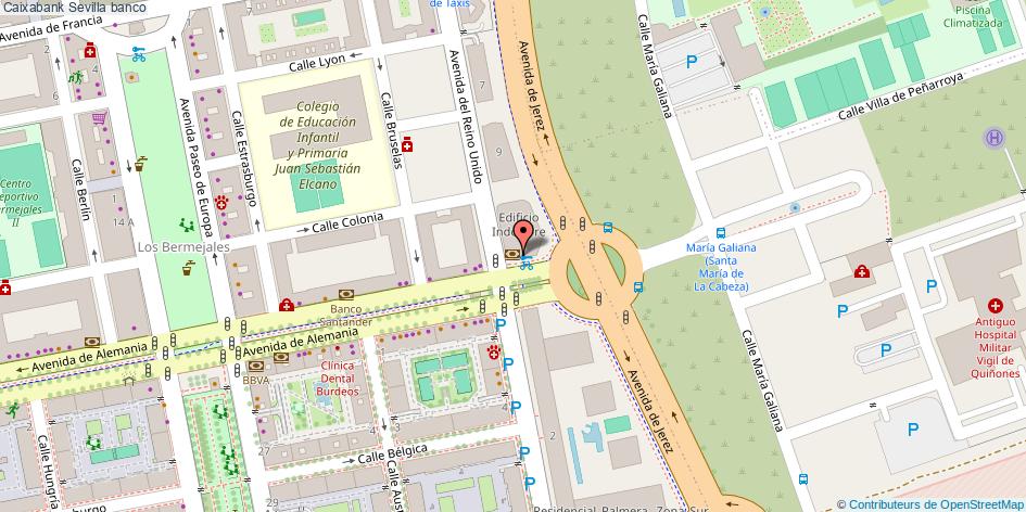mapa Caixabank banco Sevilla