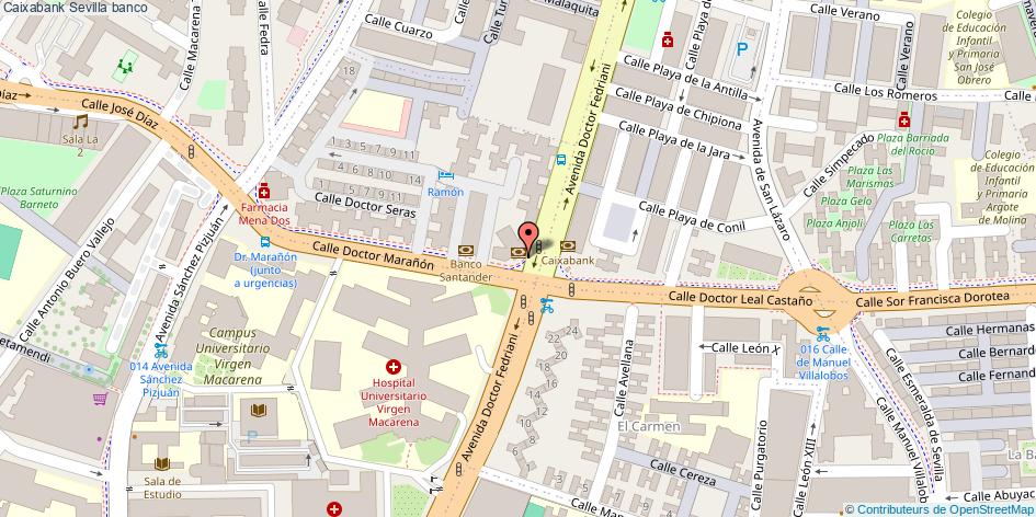 mapa Caixabank banco Sevilla