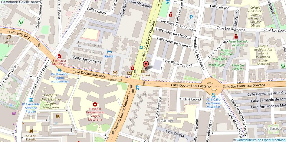 mapa Caixabank banco Sevilla