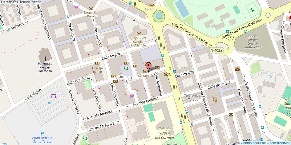 mapa Caixabank banco Toledo