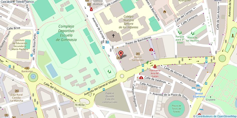 mapa Caixabank banco Toledo