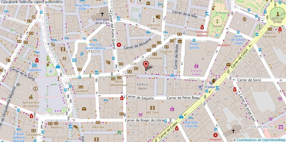 mapa Caixabank cajero automático València
