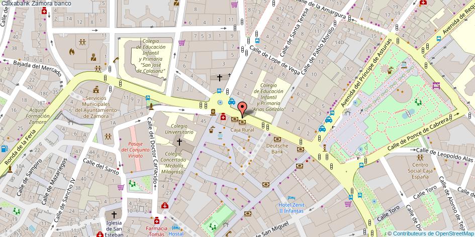 mapa Caixabank banco Zamora