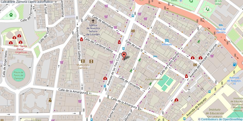 mapa Caixabank cajero automático Zamora