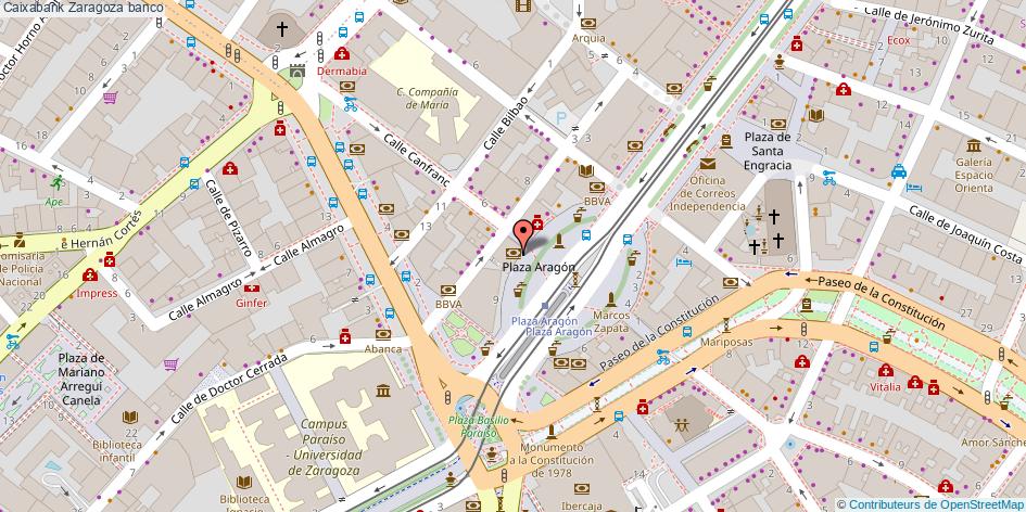 mapa Caixabank banco Zaragoza