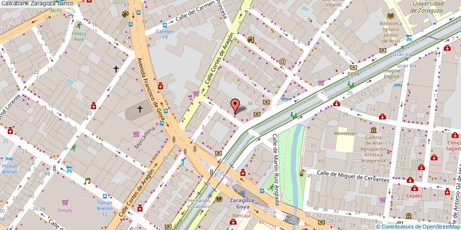 mapa Caixabank banco Zaragoza
