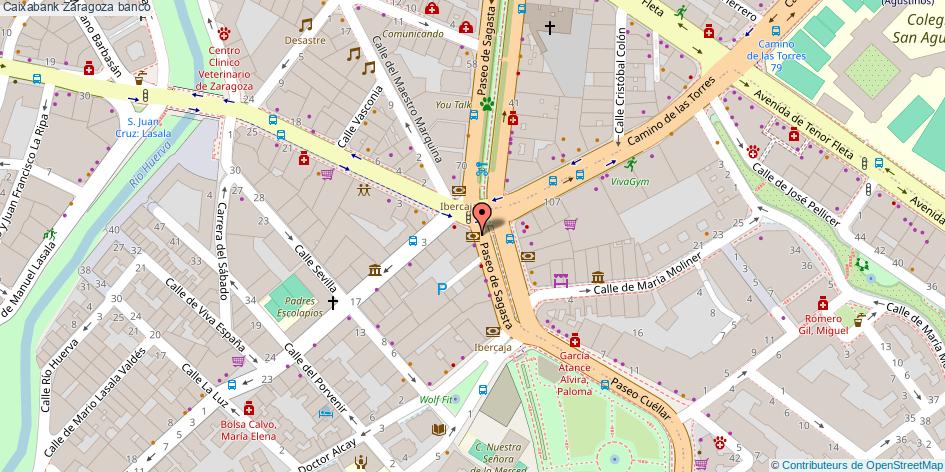 mapa Caixabank banco Zaragoza