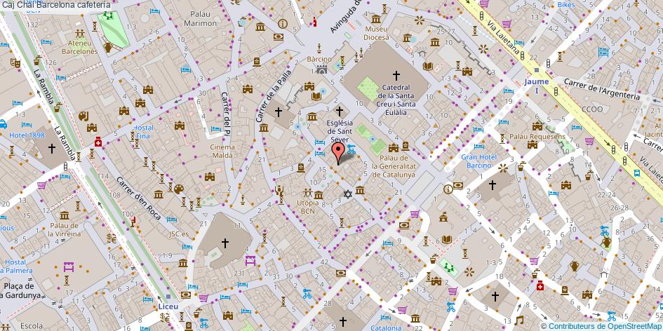 mapa Caj Chai cafetería Barcelona