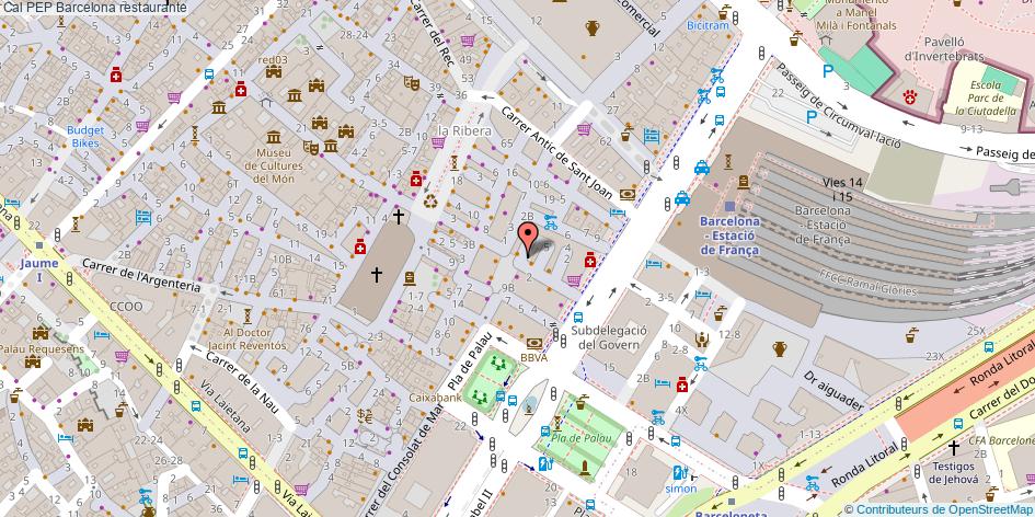 mapa Cal PEP restaurante Barcelona