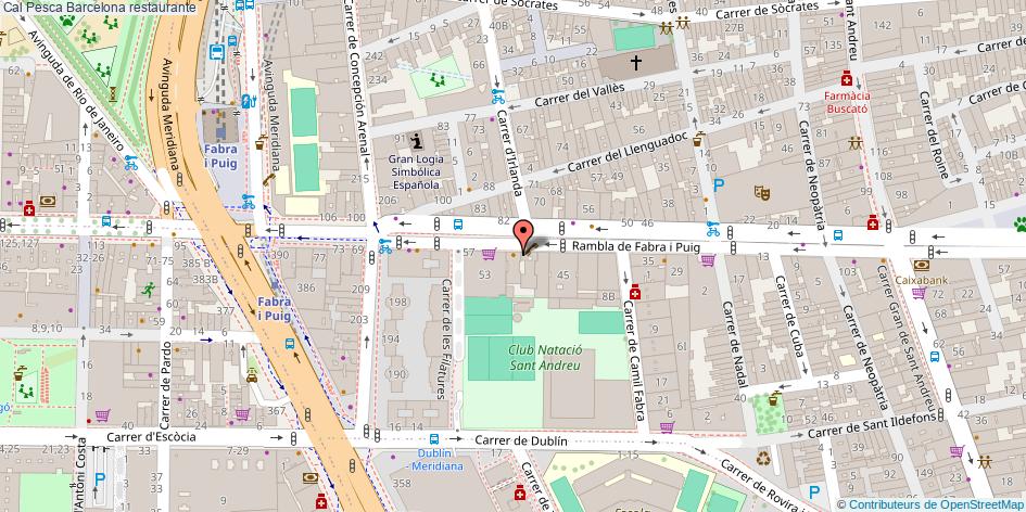 mapa Cal Pesca restaurante Barcelona