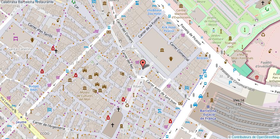 mapa Calabrasa restaurante Barcelona