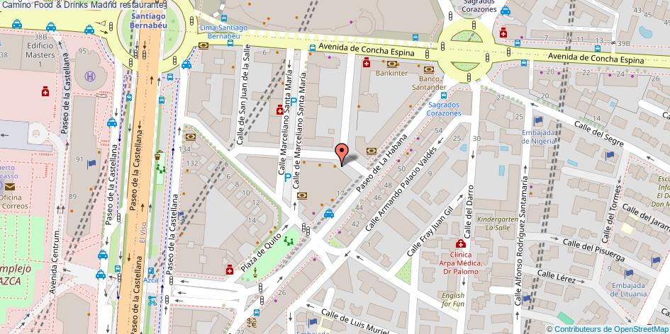 mapa Camino Food & Drinks restaurante Madrid