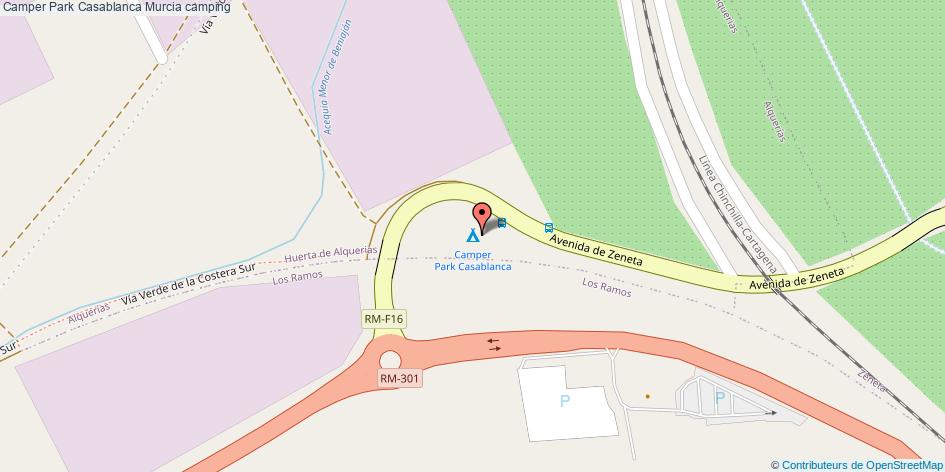 mapa Camper Park Casablanca camping Murcia