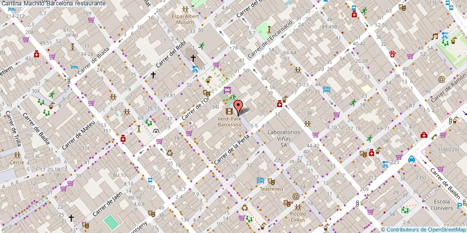 mapa Cantina Machito restaurante Barcelona