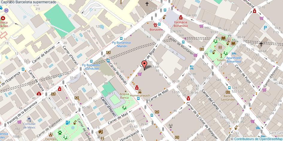 mapa Caprabo supermercado Barcelona