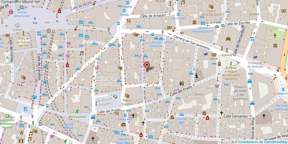mapa Cardamomo bar Madrid