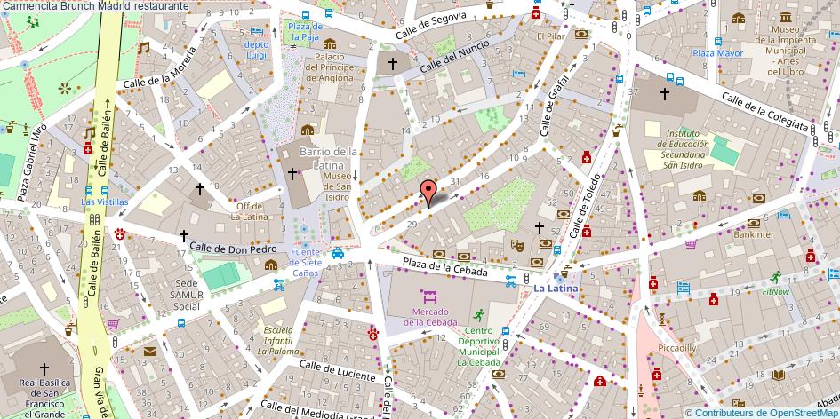 mapa Carmencita Brunch restaurante Madrid