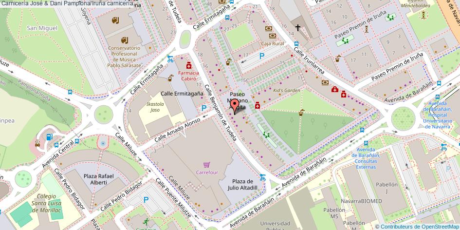 mapa Carnicería José & Dani carnicería Pamplona/Iruña