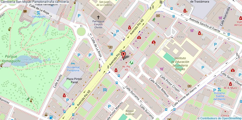 mapa Carnicería San Miguel carnicería Pamplona/Iruña