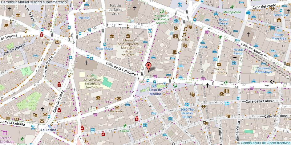 mapa Carrefour Market supermercado Madrid