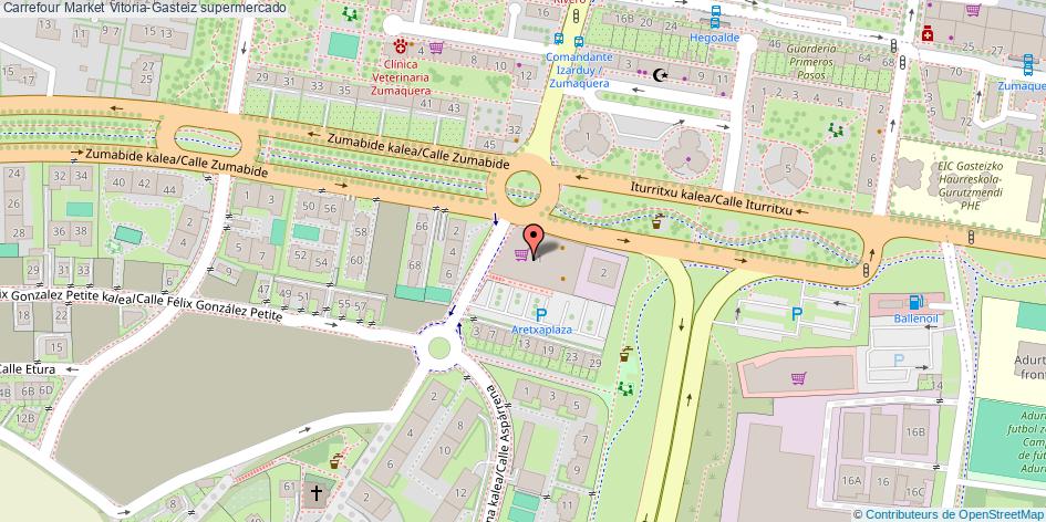 mapa Carrefour Market supermercado Vitoria-Gasteiz