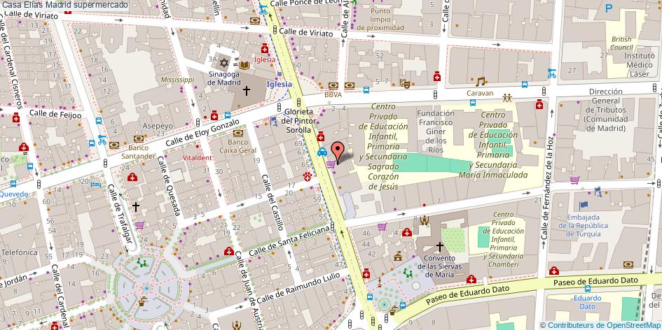 mapa Casa Elías supermercado Madrid