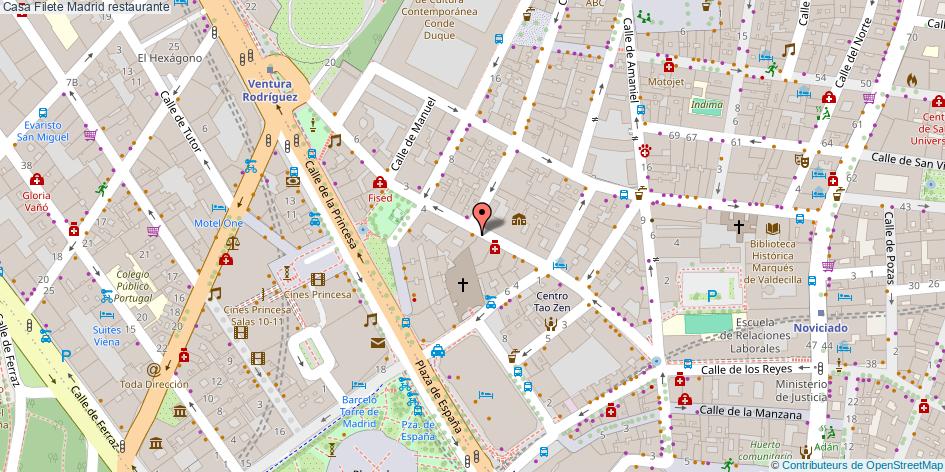 mapa Casa Filete restaurante Madrid