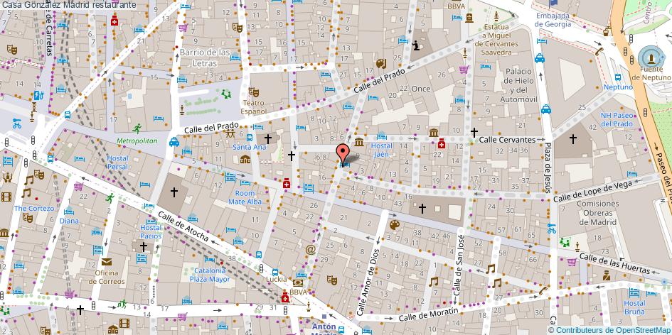 mapa Casa González restaurante Madrid