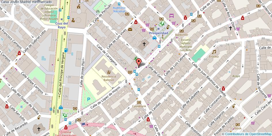 mapa Casa Joven minimercado Madrid