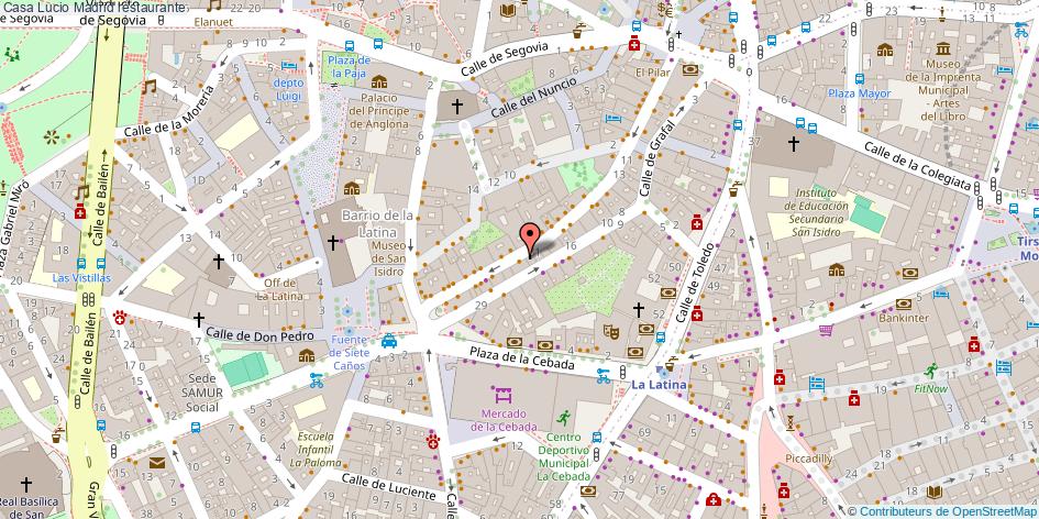 mapa Casa Lucio restaurante Madrid
