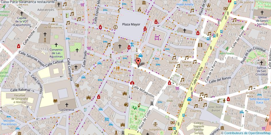 mapa Casa Paca restaurante Salamanca