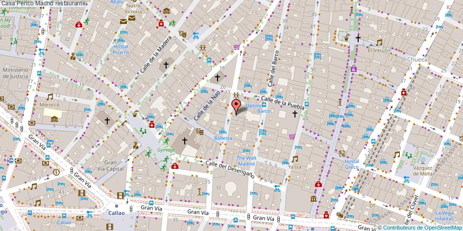 mapa Casa Perico restaurante Madrid