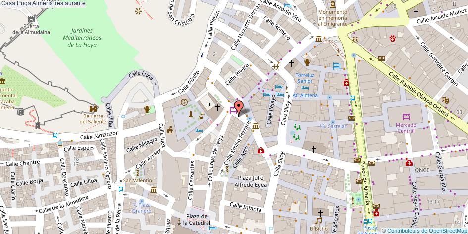 mapa Casa Puga restaurante Almería